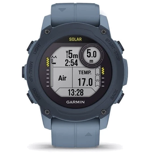 Смарт-часы Garmin Descent G1 Solar Hurricane Blue (010-02604-13): Фитнес-функции Шагомер, Подсчет калорий, Пульсометр, GPS-модуль