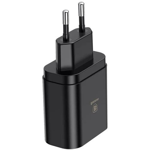 Зарядний пристрій Baseus USB Wall Charger 3xUSB 3.4A Mirror Lake Intelligent Digital Display Black (CCALL-BH01) фото 5