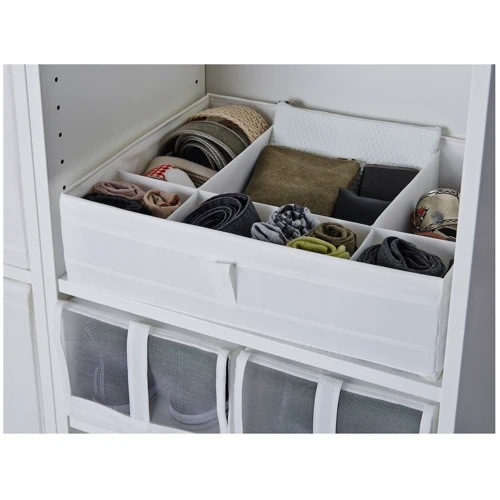 Коробка з перегородками ІКЕА SKUBB 44х34х11 см біла (10185593)