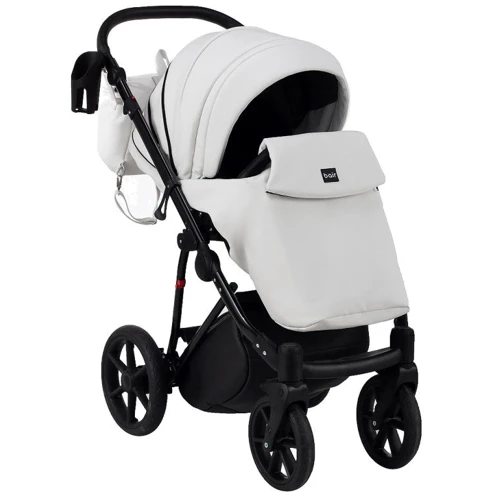 Коляска 2 в 1 Bair Infinity шкіра 100% BI-2300-AMO white (білий) фото 7