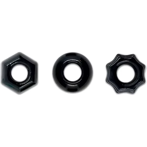 Набір ерекційних кілець Ns Novelties Renegade Chubbies Rings (чорний)