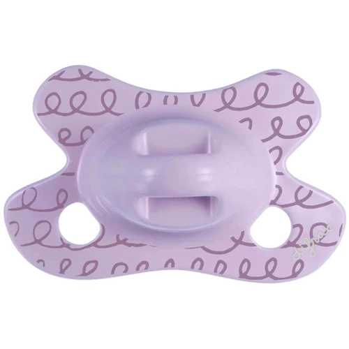 Пустушка силіконова Difrax Natural Newborn 0+ міс. Lilac_curls (113 Lilac_curls)