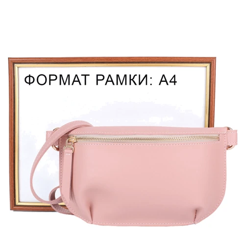 Женская поясная сумка Eterno розовая (ETZG12-18-13): Фактура Матовая, Гладкая