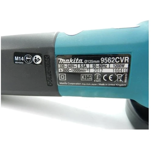 Шліфмашина кутова (болгарка) Makita 9562CVR: Макс. частота обертання диска 12000 об / хв
