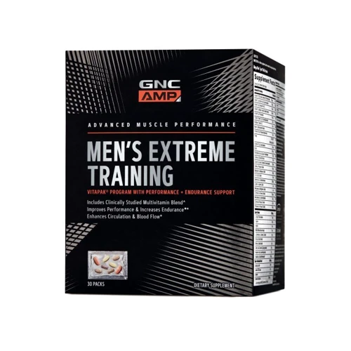 GNC AMP Men's Extreme Training Vitapak Поддержка производительности + выносливости для мужчин 30 пакетиков