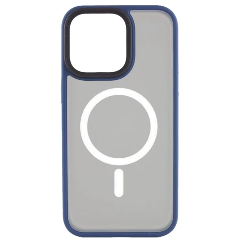 Чехол для iPhone Mobile Case TPU+PC Metal Buttons with MagSafe Blue for iPhone 15 Pro