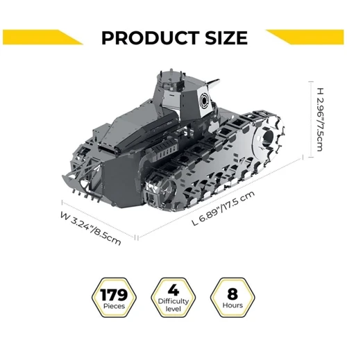 Коллекционная модель-конструктор Metal Time Nimble Fighter Танк Renault FT-17 (MT010) фото 6