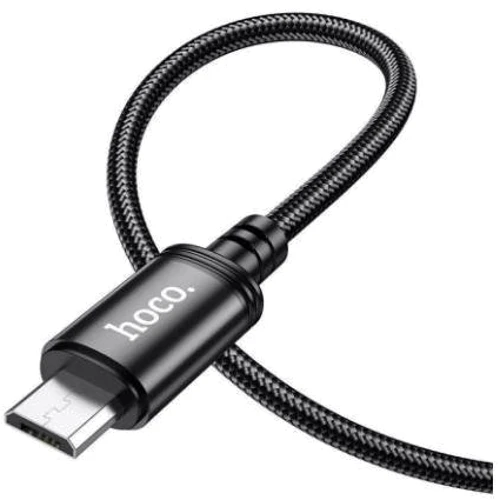Кабель Hoco USB Cable to MicroUSB X89 Wind 2.4A 1m Black: Длина 1
