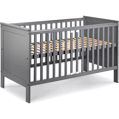 Детская кроватка Klups IWO 140х70 см с перегородкой серая