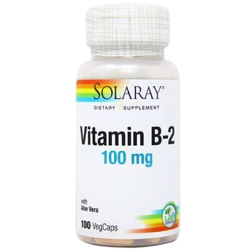 Solaray Vitamin B2, 100 mg, 100 Veg Capsules (SOR04327)