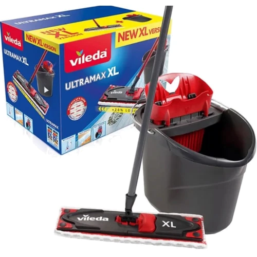 Швабра и комплектующее Набор для уборки Vileda Ultramax XL швабра и ведро с отжимом (160932)