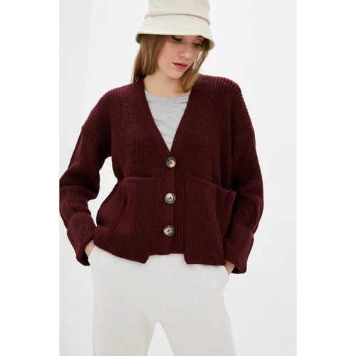 Кардиган Sewel KW553 42-44 темно-бордовый