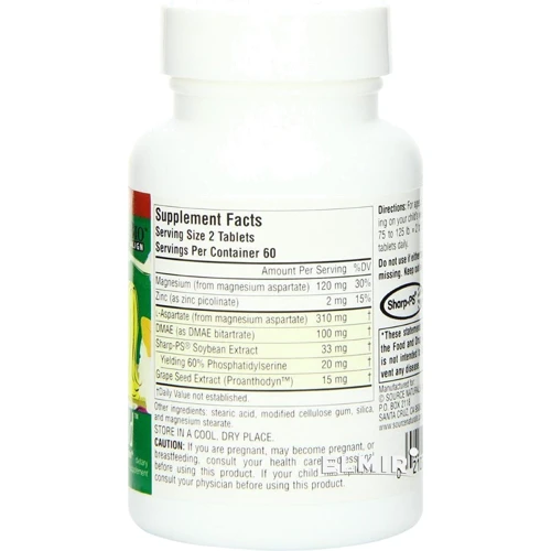 Source Naturals Attentive Child 60 tabs Комплекс для поддержания внимания у детей: Форма выпуска Таблетки