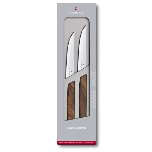 Кухонный нож Victorinox Swiss Modern Steak Set 2 12 см Brown (69000.12G)