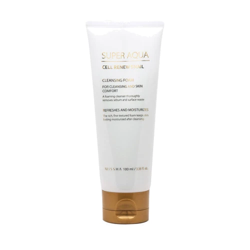 Missha Super Aqua Cell Renew Snail Cleansing Foam Пенка для умывания с экстрактом улитки 100 ml