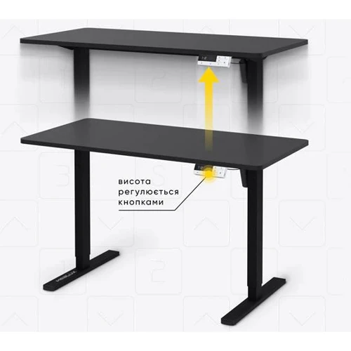 Комплект Mealux PowerDesk Lite Black + Leo Air Plus Green (EVO-201 Lite B/B +Y 546 KZ)