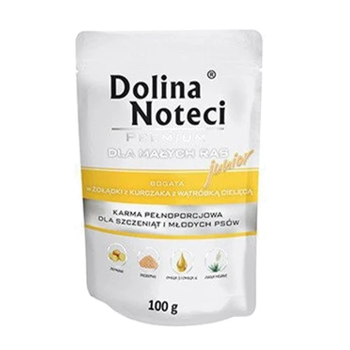 Влажный корм Dolina Noteci Premium для щенков куриными желудками и телячьей печенью 100 г (DN 100 (984))