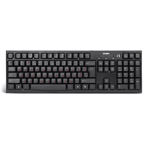 Клавиатура SVEN Standard 304 Black+HUB