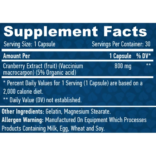 Haya Labs Cranberry Fruit Extract Экстракт Плодов Клюквы 30 капсул: Форма выпуска Капсулы