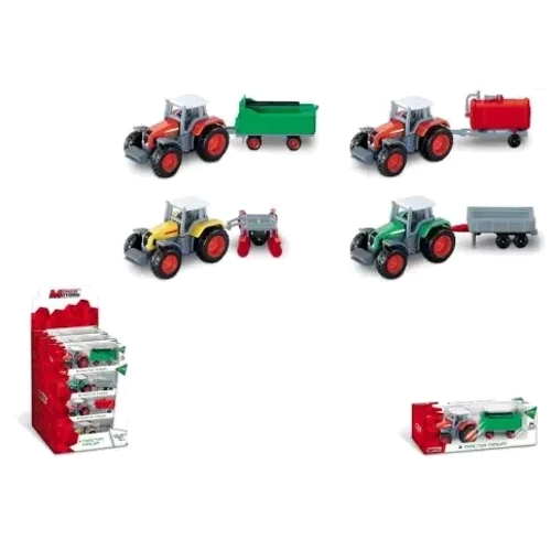 Трактор Mondo с прицепом в ассортименте (61005)
