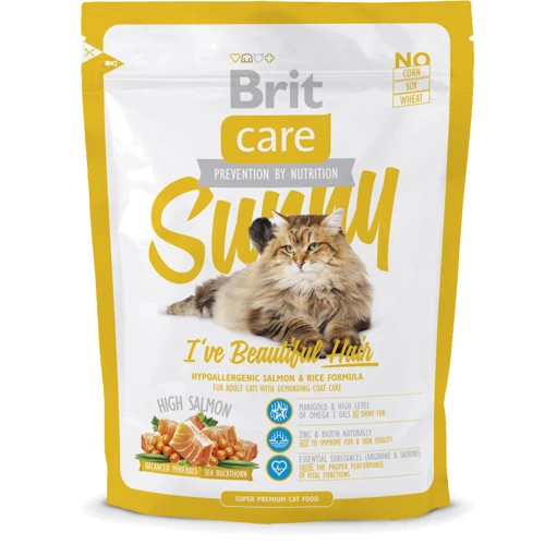 Сухой корм гипоалергенный для длинношерстных кошек Brit Care Sunny I have Beautiful Hair 0.4 кг (8595602505623)