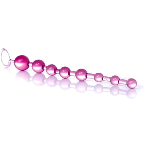 Анальные бусы Jelly Anal Beads Pink, SKN-ANL033 Pink