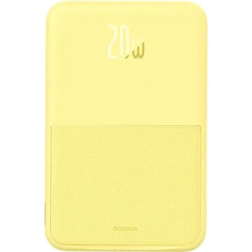 Зовнішній акумулятор Baseus Power Bank 5000mAh Magnetic Bracket Wireless Fast-Charging 20W Yellow (P10064101Y23-00) фото 7