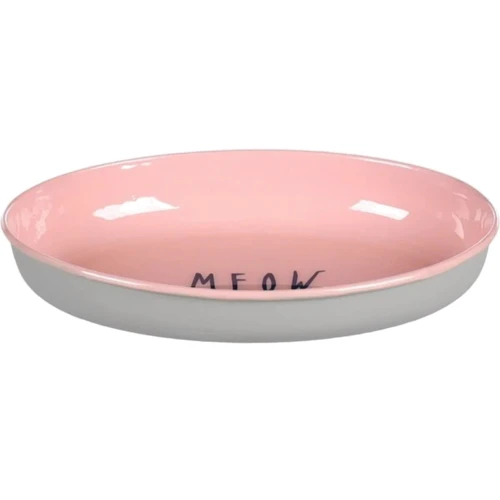 Эмалированная миска Flamingo Nell Oval для котов 275 мл (59144): Тип Миски