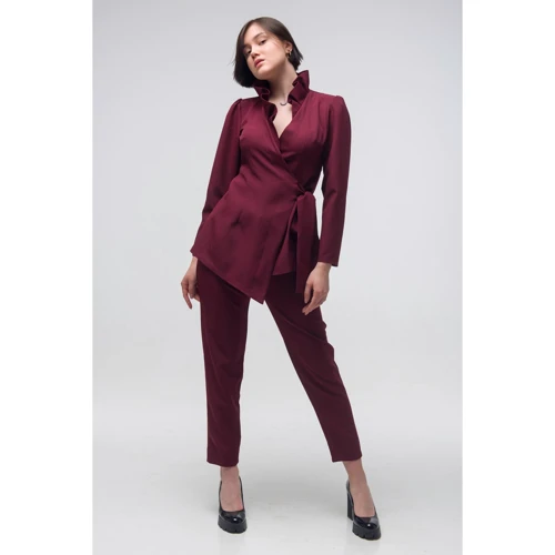 Костюм брючный FLFashion Этюд ТКЭ 2872 44 бордовый: Страна производитель Украина