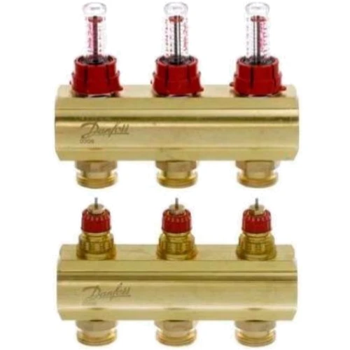 Распределительный коллектор Danfoss FHF-3F з ротаметрами (088U0523)