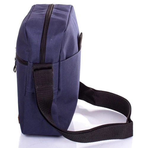 Мужская сумка планшет DNK Leather синяя (Classic bag col. 03): Материал Полиэстер