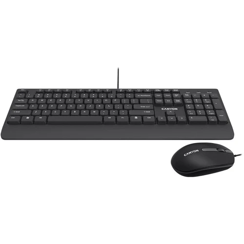 Комплект дротовий Canyon SET-14 USB Black (CNE-CSET4-RU): Підключення проводное