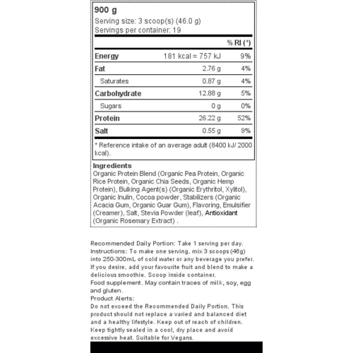 Протеин Prozis Organic Vegetable Protein 900 g Fluffy Blueberry Muffin: Вид Многокомпонентные