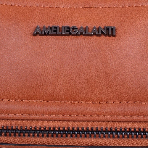 Женская сумка через плечо Amelie Galanti коричневая (A976191-brown): Тип ручки Плечевой ремень, Без ручки