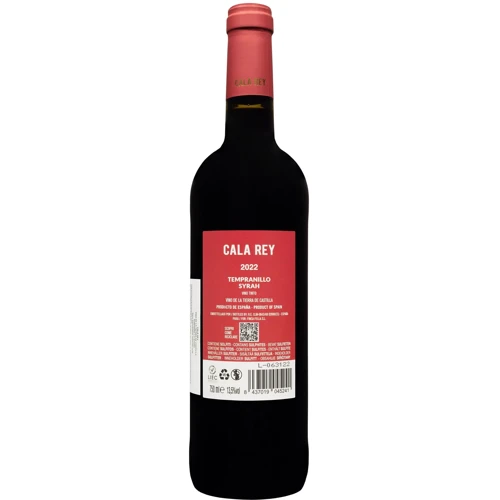 Вино Cala Rey Tempranillo Syrah 2022 красное сухое 0.75 л (FSH_8437019045241): Страна производитель Испания