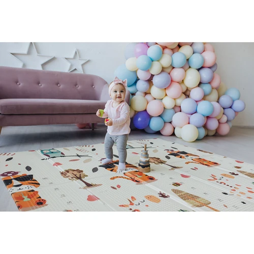 Дитячий двосторонній, складний килимок Poppet Тигреня в лісі та Молочна ферма (2036002) фото 7