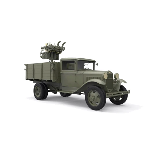 Сборная модель MiniArt MA35186 Советский 1,5 Тонный Автомобиль с Счетверенным Пулеметом Максим М4: Масштаб 1:35