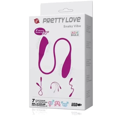 Гибкий двусторонний вибратор Pretty Love - Snaky Vibe (BI-014327-2)