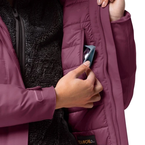 Куртка Jack Wolfskin Troposphere Jacket W 1111601-2094 40 лиловая зимняя с капюшоном: Длина рукава Длинный