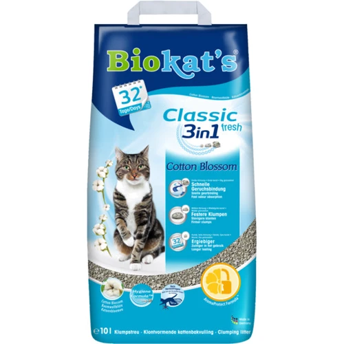 Наполнитель для кошачьего туалета Biokat's Classic Fior di Cotton 3в1 10 л