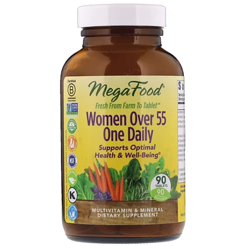 MegaFood Women Over 55 Мультивитамины для женщин 55+ 1 в день 90 таблеток