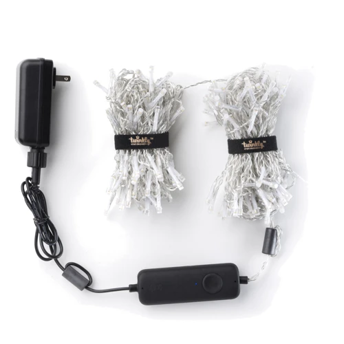 Гірлянда Smart LED Twinkly Curtain_Wall RGBW 210_ BT + WiFi_ Gen II_ IP44 кабель прозорий: Кількість ламп 210