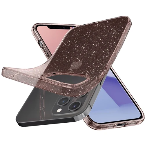 Чехол для iPhone Spigen Liquid Crystal Glitter Rose Quartz (ACS01699) for iPhone 12/iPhone 12 Pro: Материалы силикон