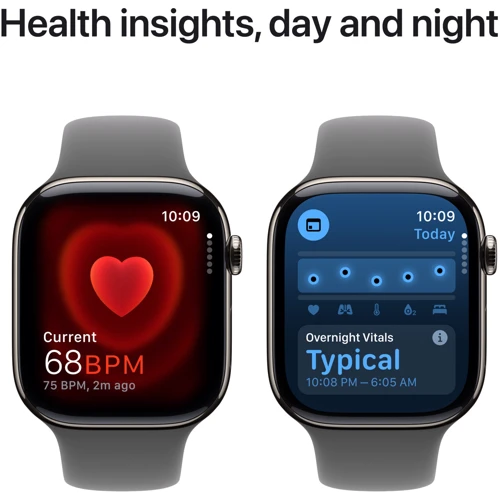 Apple Watch Series 10 46mm GPS + Cellular Natural Titanium Case з Stone Grey Sport Band - S/M (MWY93)