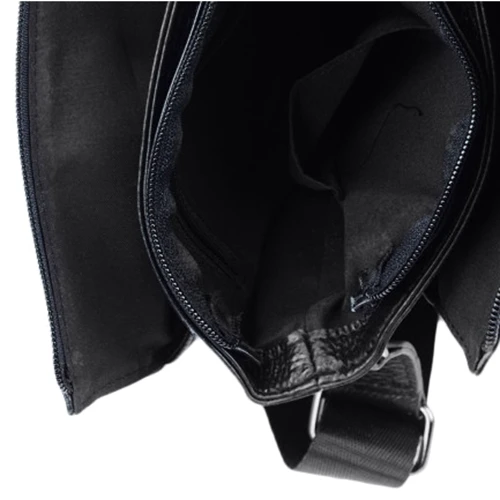Мужская сумка планшет Borsa Leather черный (1t8871-black): Фактура Матовая, Зернистая