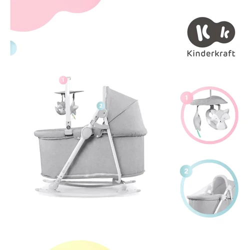 Шезлонг-гойдалка 5 в 1 Kinderkraft Nola Stone Grey (KBNOLA00GRY0000) фото 8