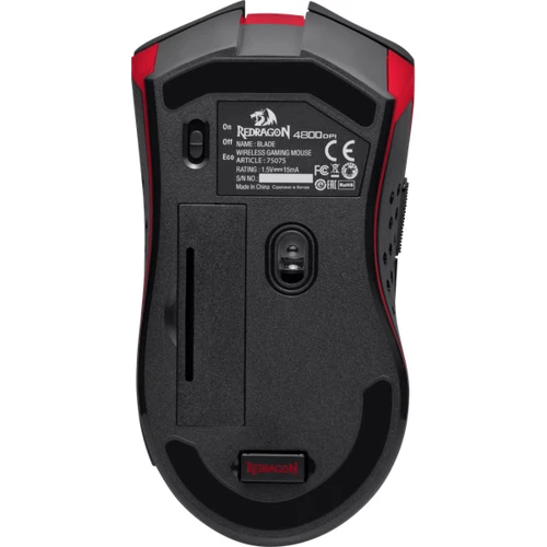 Мышь Redragon Blade IR Wireless Black (75075): Максимальное разрешение сенсора, dpi 4800