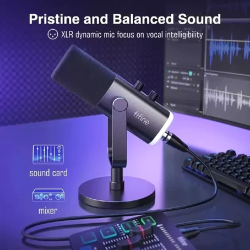 Мікрофон динамічний Fifine AM8 AmpliGame: Роз'єм XLR