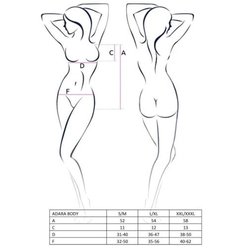 Монокини Passion ADARA BODY black XXL/XXXL