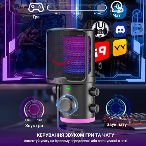 Конденсаторный USB микрофон Fifine TAM6 Black фото 7